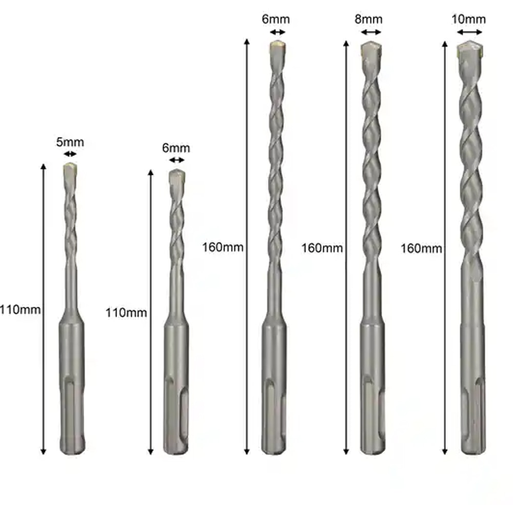 Burghie zidarie SDS Plus MAC ALISTER, otel, argintiu