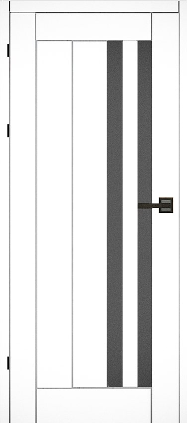 Usa de interior cu geam, gri, dreapta, mdf, 206 x 68 cm, toc inclus Vivo