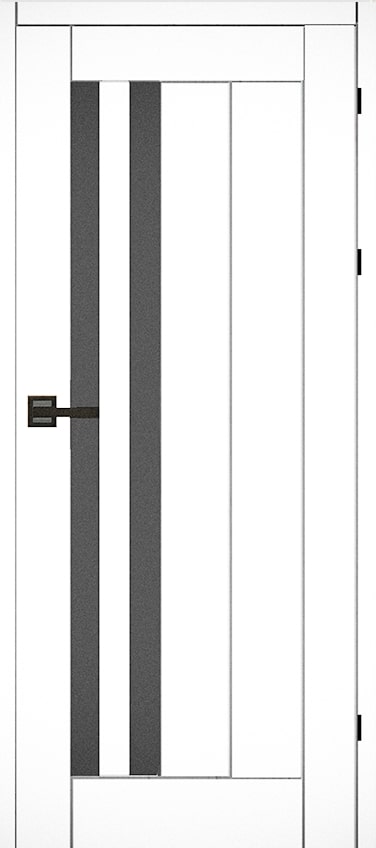 Usa de interior cu geam, gri, stanga, mdf, 206 x 78 cm, toc inclus Vivo