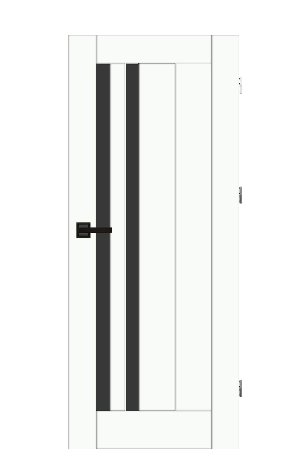 Usa de interior cu geam, alb, dreapta, mdf, 206 x 78 cm, toc inclus  Vivo