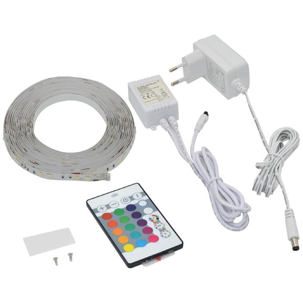 Banda LED RGB cu telecomanda GOODHOME Waldeck, 22W, 2000lm, 5 m