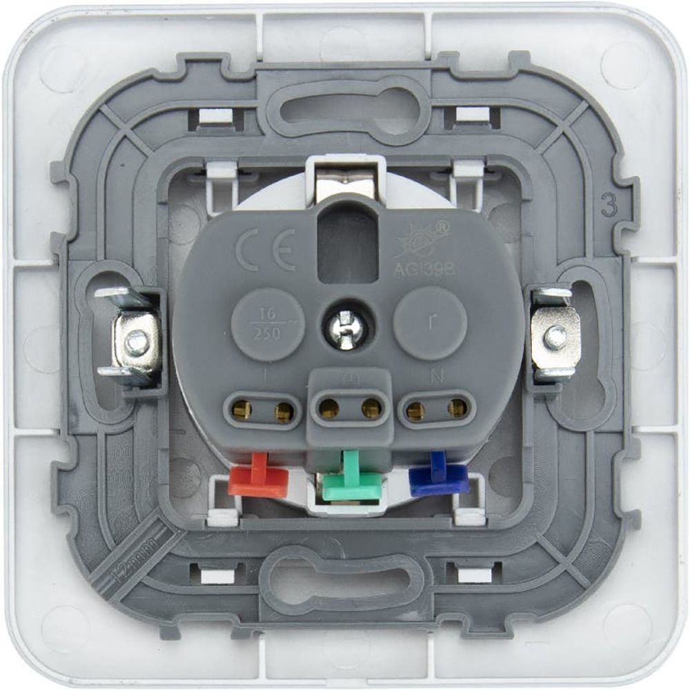 Priza schuko 2P+T JACOBSEN, ABS, alb