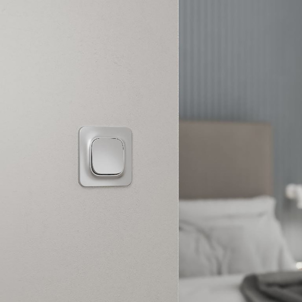 Intrerupator cap scara KENNET JACOBSEN, 2W, ABS, argintiu