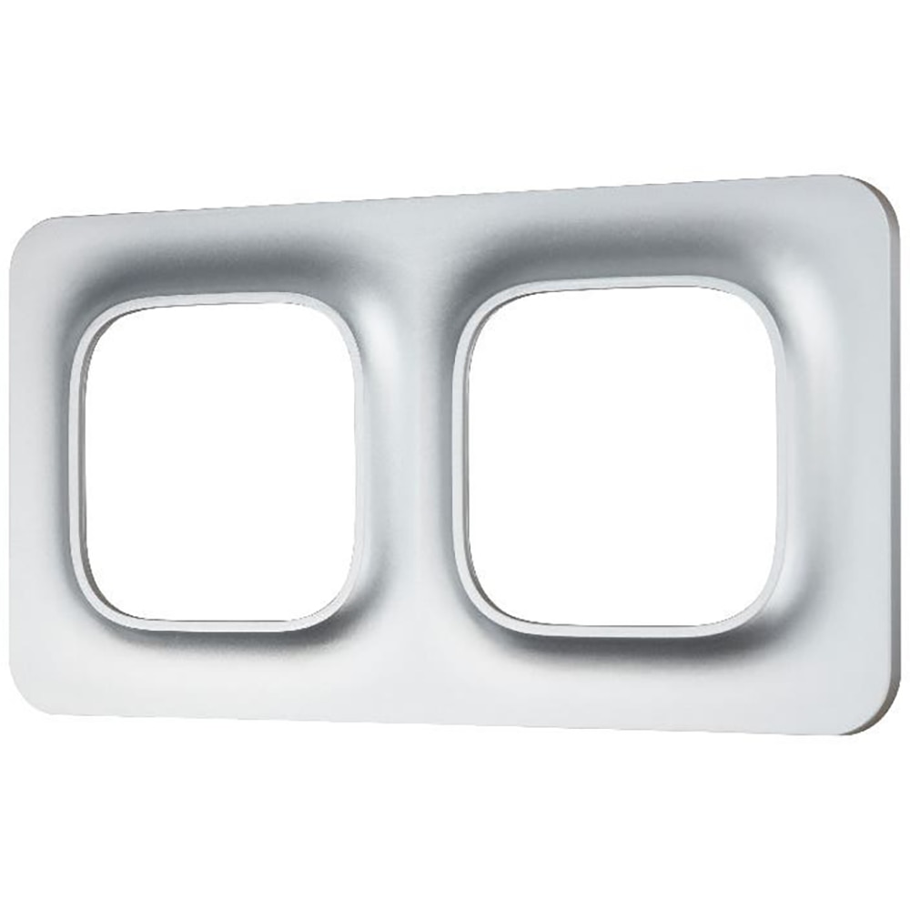 Placa dubla decorativa KENNET JACOBSEN, ABS, argintiu