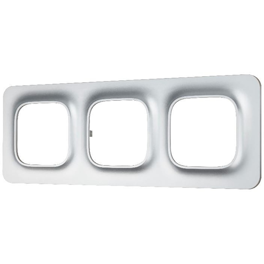 Placa tripla decorativa KENNET JACOBSEN, ABS, argintiu