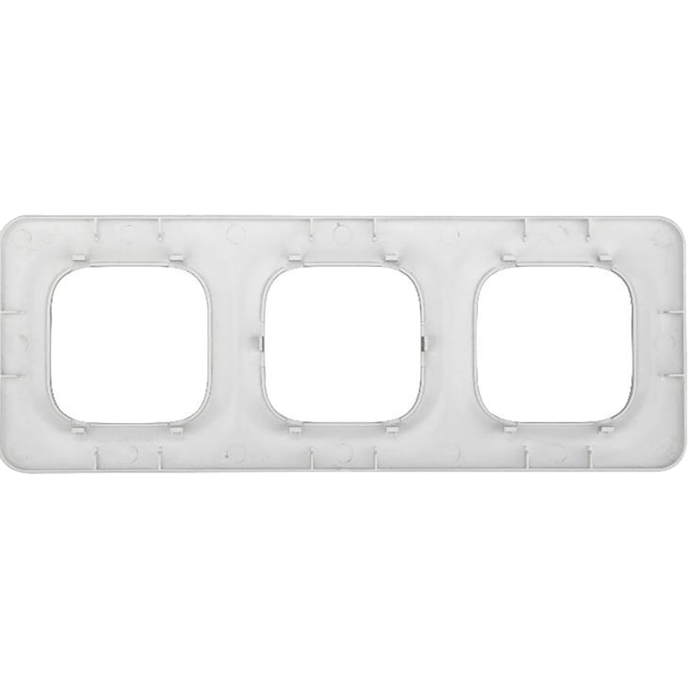 Placa tripla decorativa KENNET JACOBSEN, ABS, argintiu