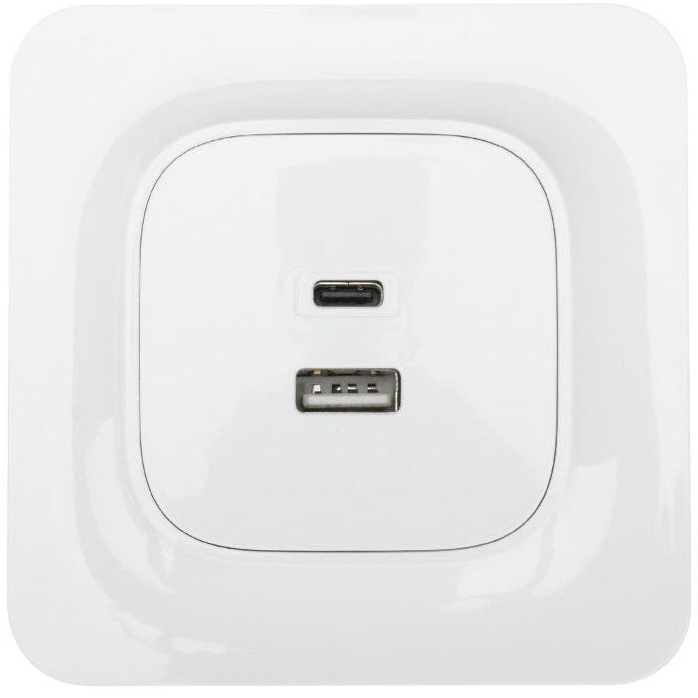 Priza USB JACOBSEN Kennet, alb