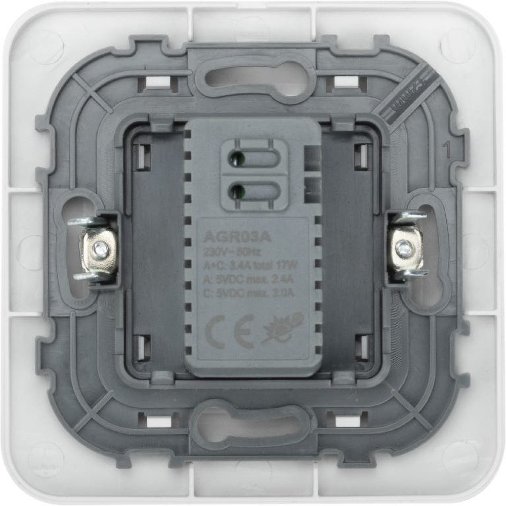 Priza USB JACOBSEN Kennet, alb