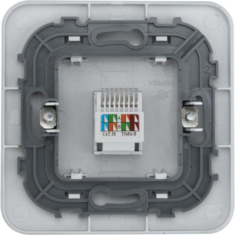 Priza internet JACOBSEN Kennet, RJ45, argintiu