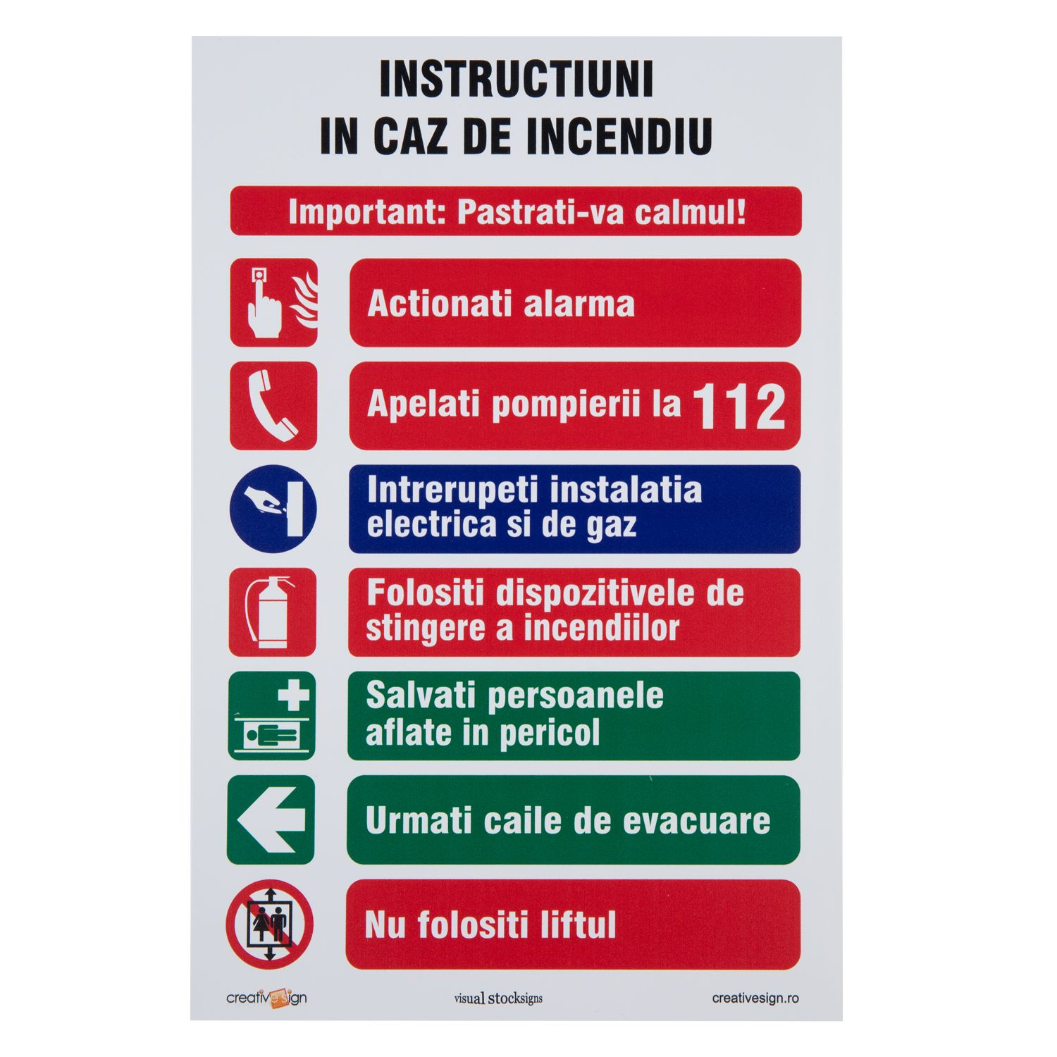 Indicator Instructructaj In Caz De Incendiu