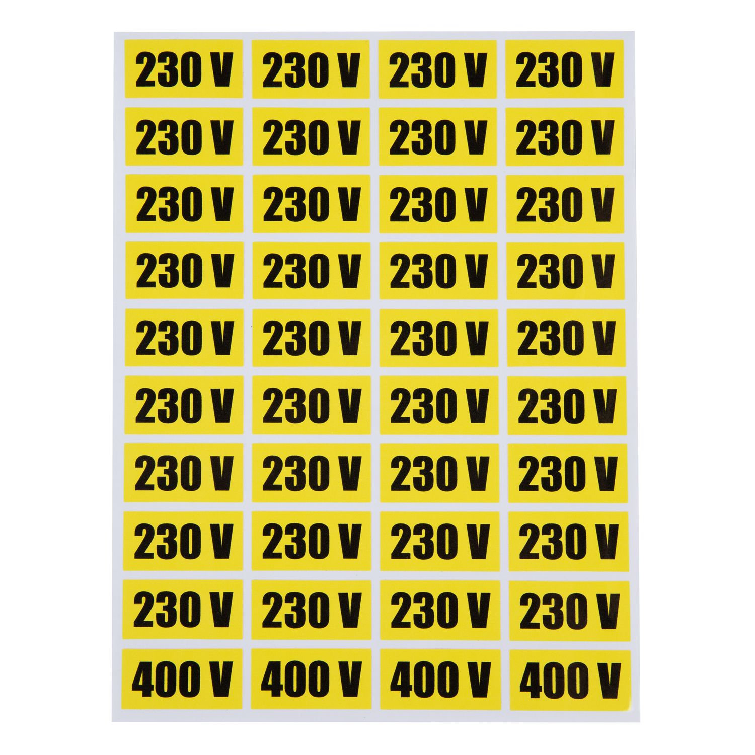 Indicator / Semn ptr Priza 230V 400V, Autocolant Creative Design