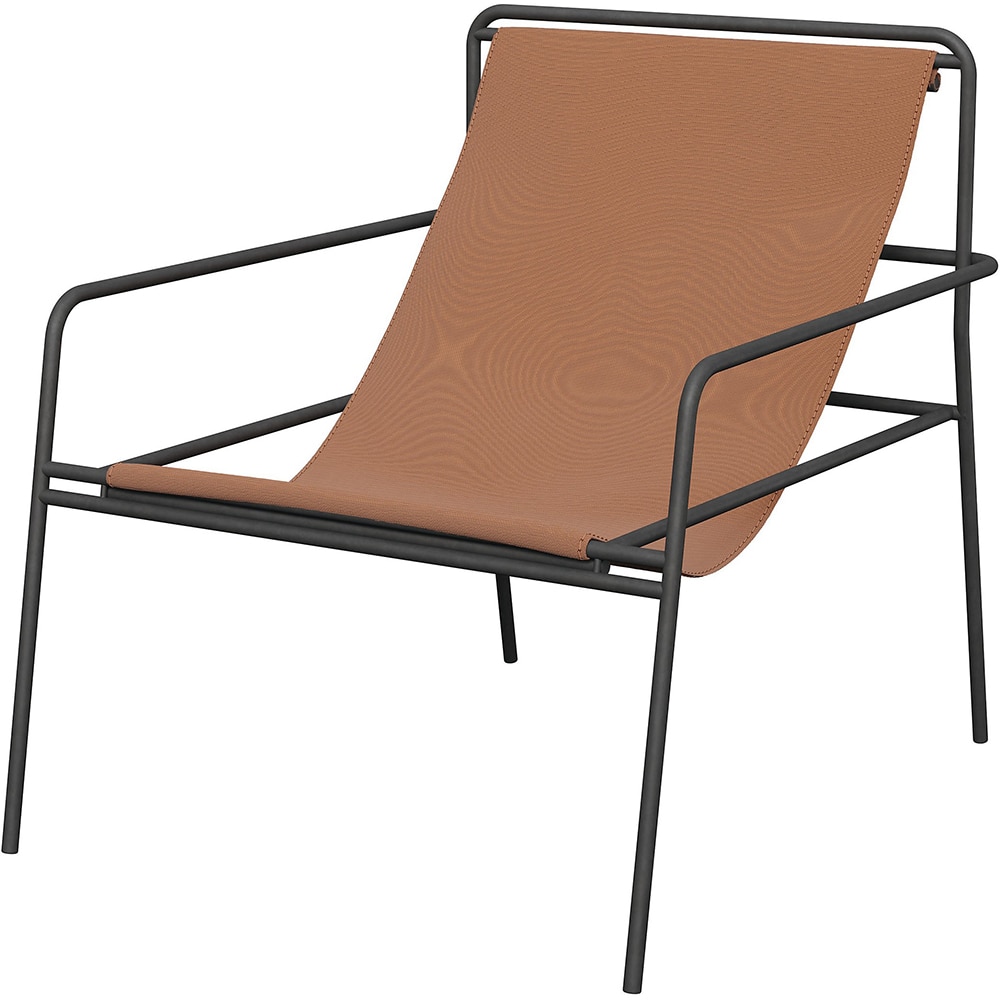 Scaun terasa GOODHOME Petalii, otel, 75.5 x 69.7 x 84.2 cm, maro