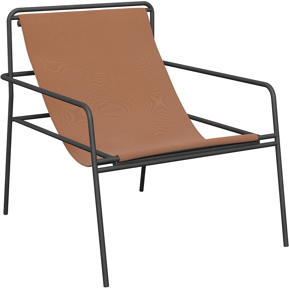 Scaun terasa GOODHOME Petalii, otel, 75.5 x 69.7 x 84.2 cm, maro