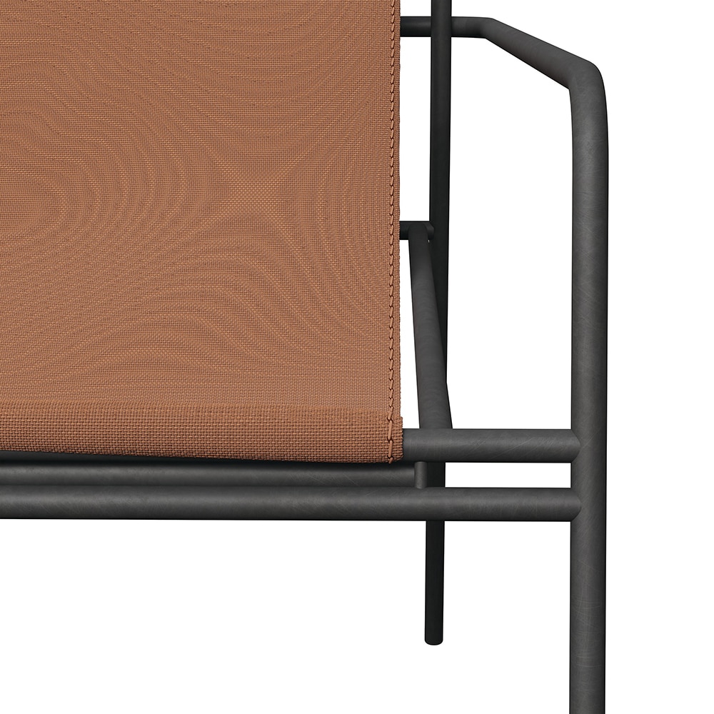 Scaun terasa GOODHOME Petalii, otel, 75.5 x 69.7 x 84.2 cm, maro