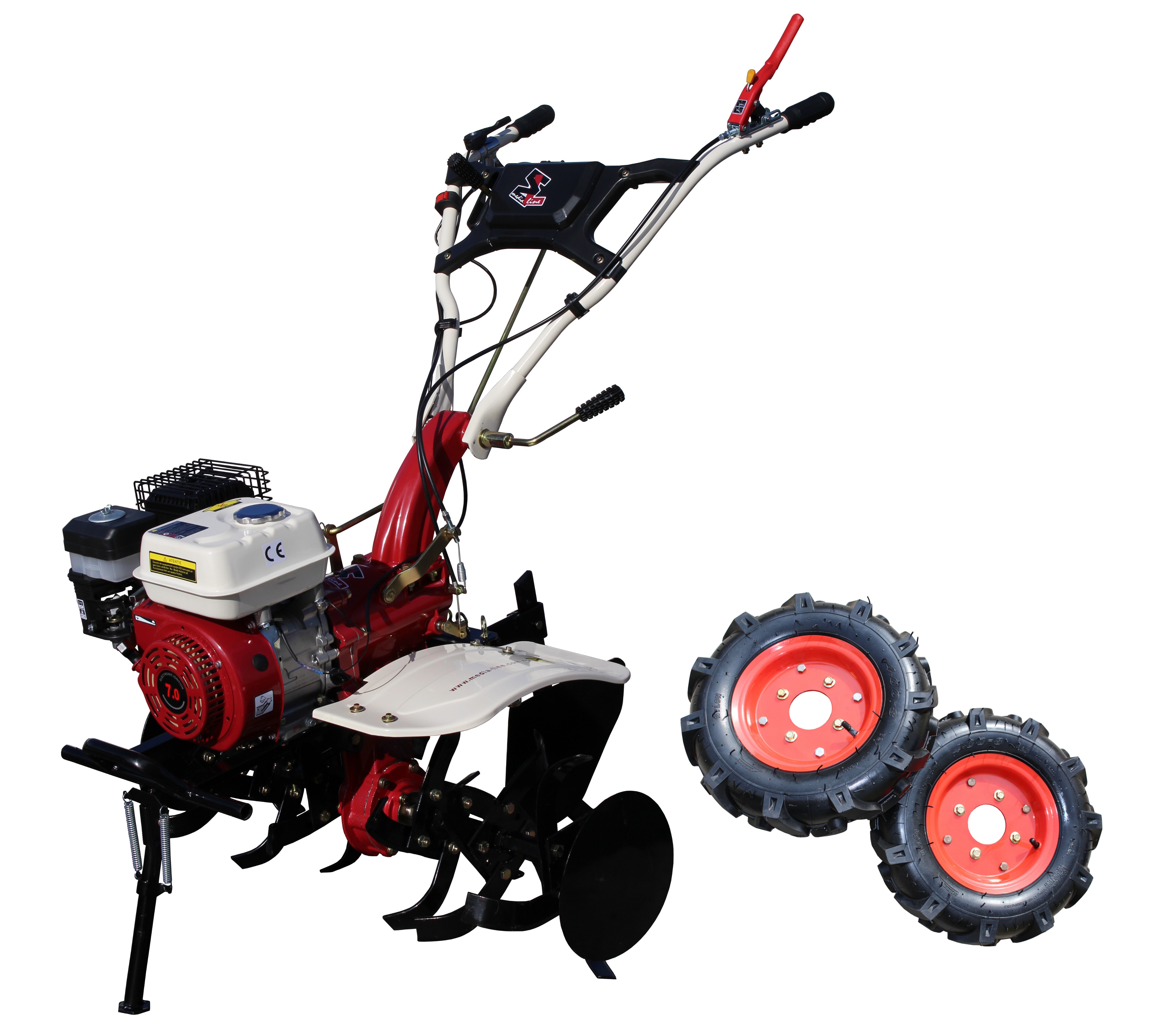 Motosapa pe benzina, Media Line ML 8070 F, 208 CC, 7 CP, latime lucru 80 cm, 4 timpi, + accesorii