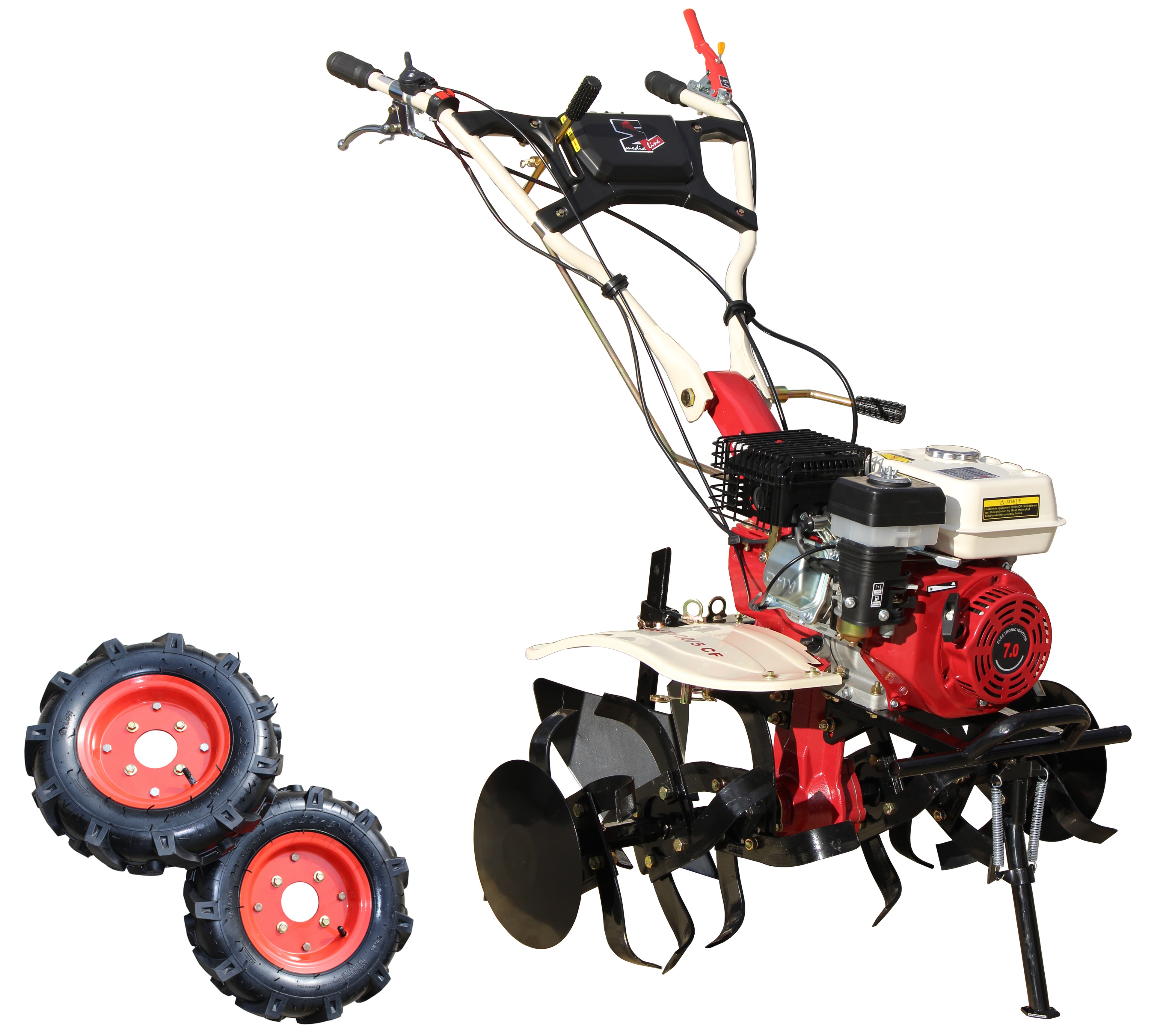 Motosapa pe benzina, Media Line ML 8070 F, 208 CC, 7 CP, latime lucru 80 cm, 4 timpi, + accesorii