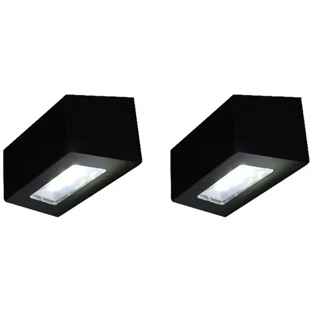 Aplica solara exterior MINI SCARA, LED, IP44, 2 bucati, negru