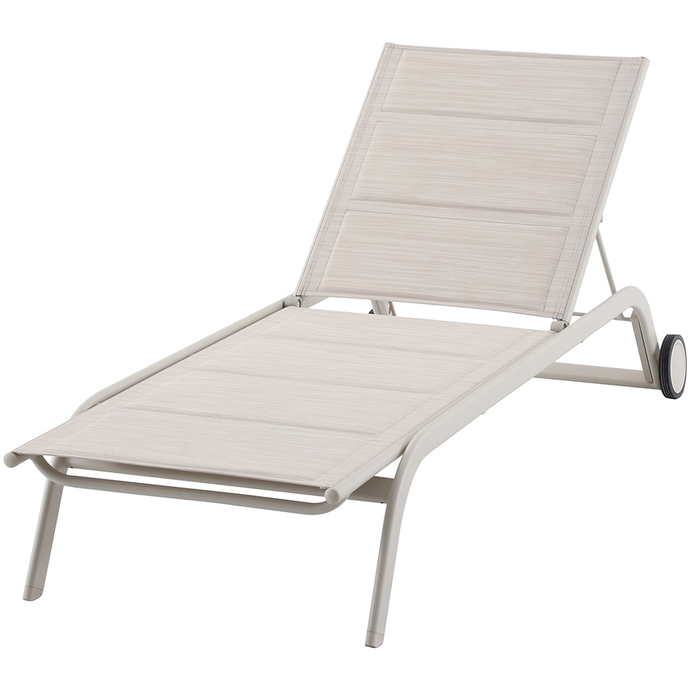 Sezlong gradina GOODHOME Santacruz, aluminiu, 192 x 78.5 x 47.5 cm, bej