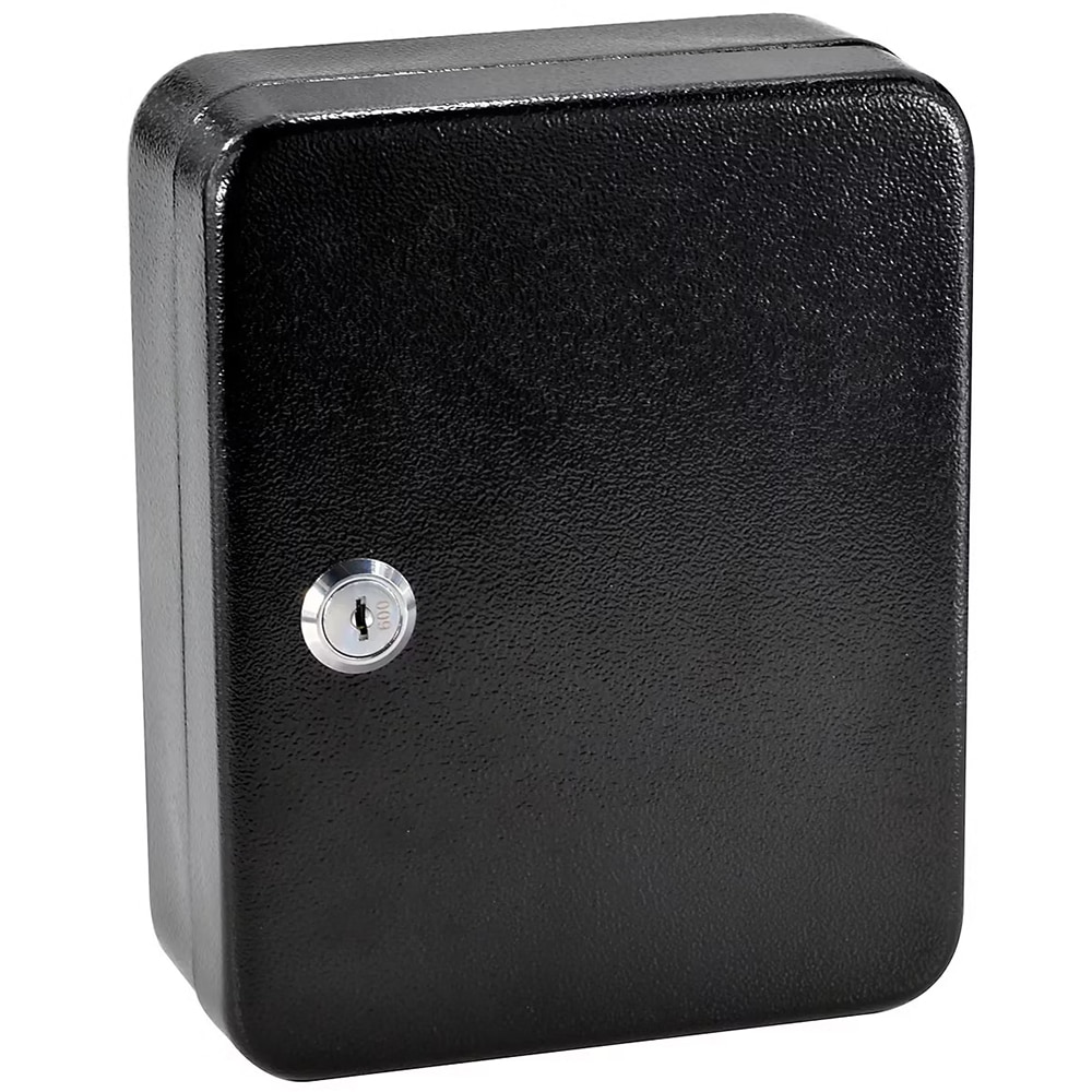 Cutie depozitare chei SMITH & LOCKE, 20 carlige, otel, 16 x 20 x 7.5 cm, negru