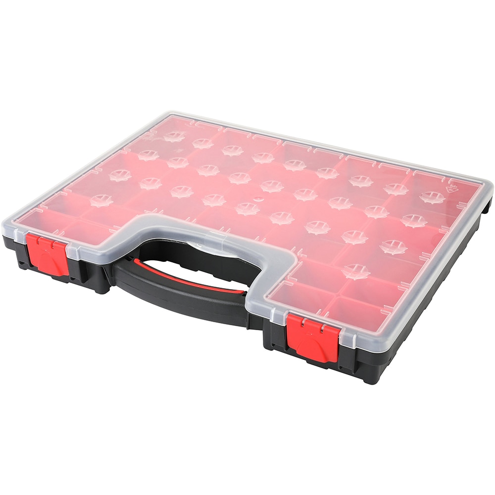 Organizator pentru unelte cu 20 compartimente PERFORMANCE POWER, 33 x 33 x 6 cm, polipropilena, negru/rosu