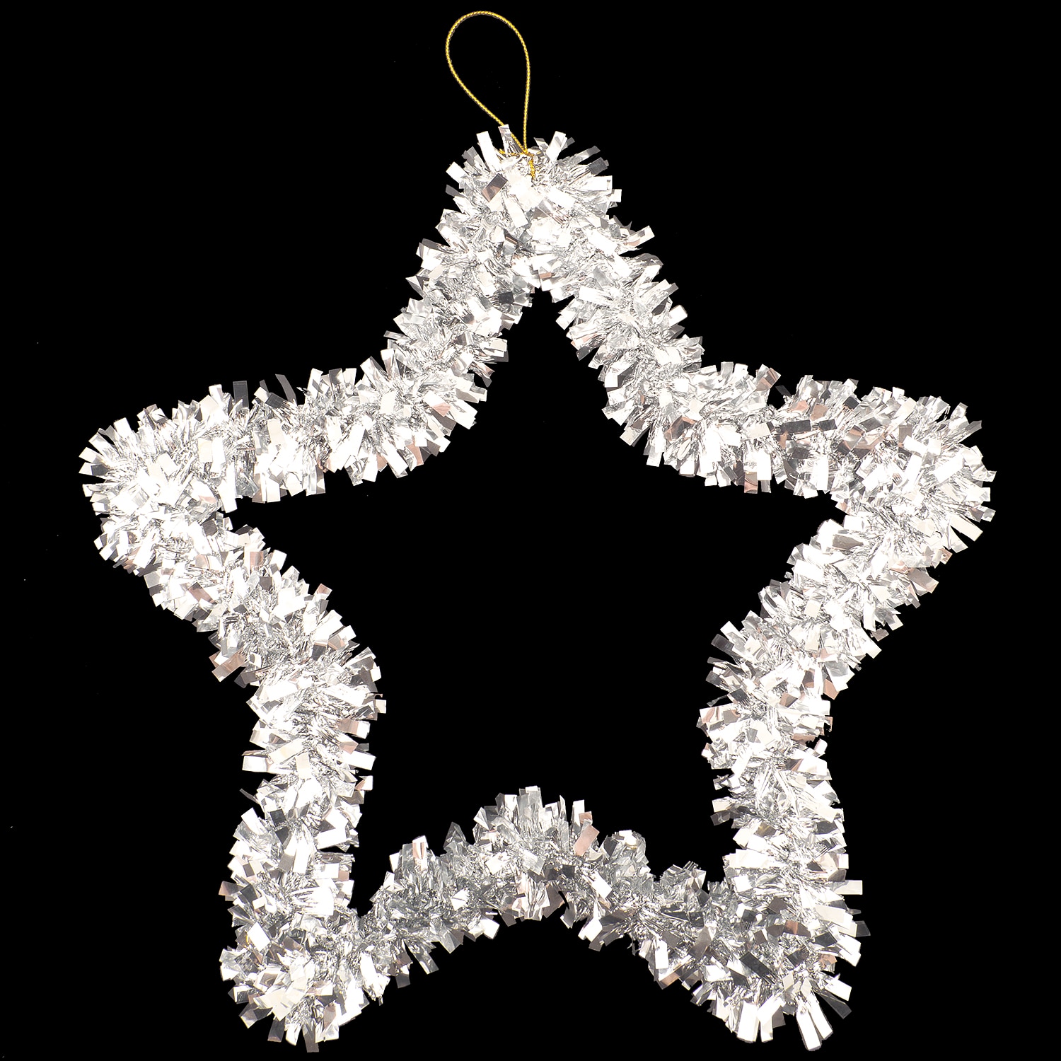 Decoratiune stea beteala, 28 cm, argintiu