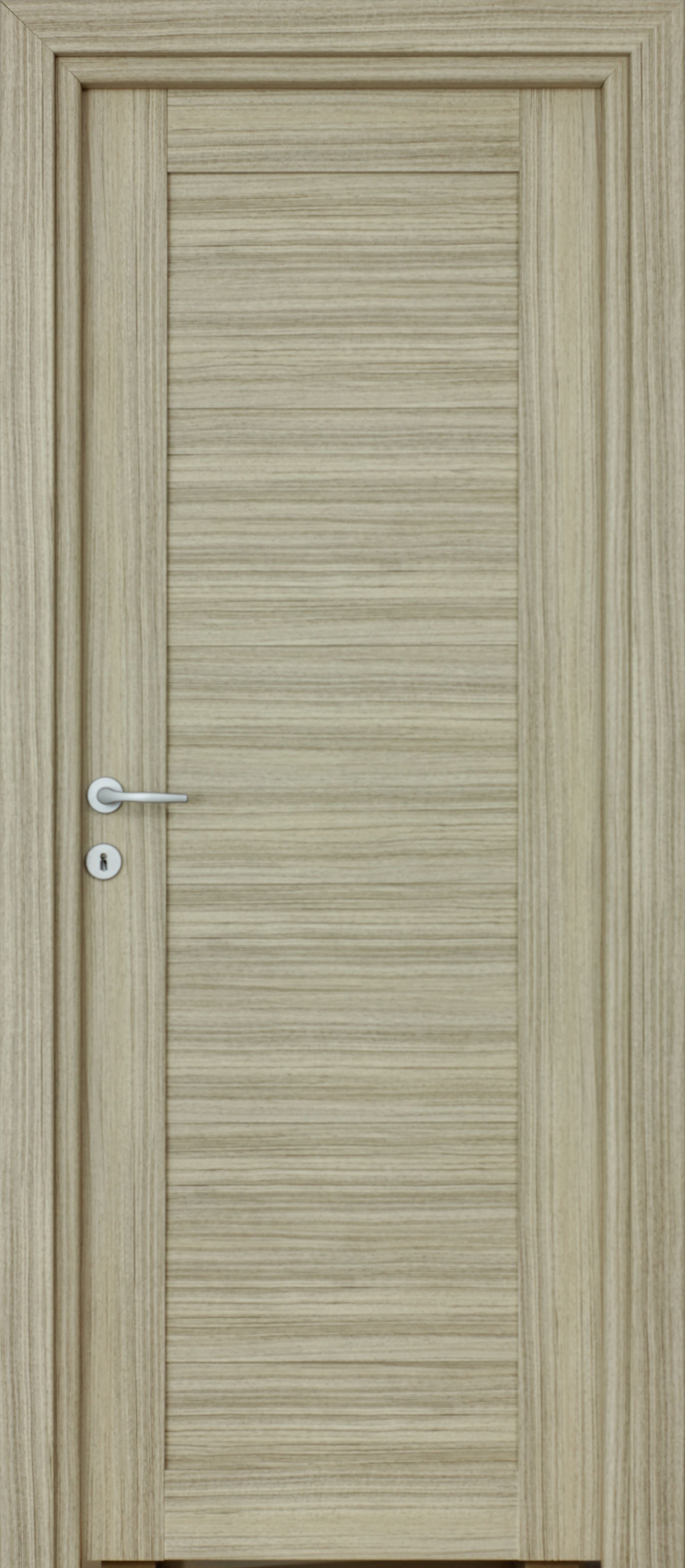 Usa interior Trame, fara geam, reversibila, MDF, 68 x 203 cm, crem