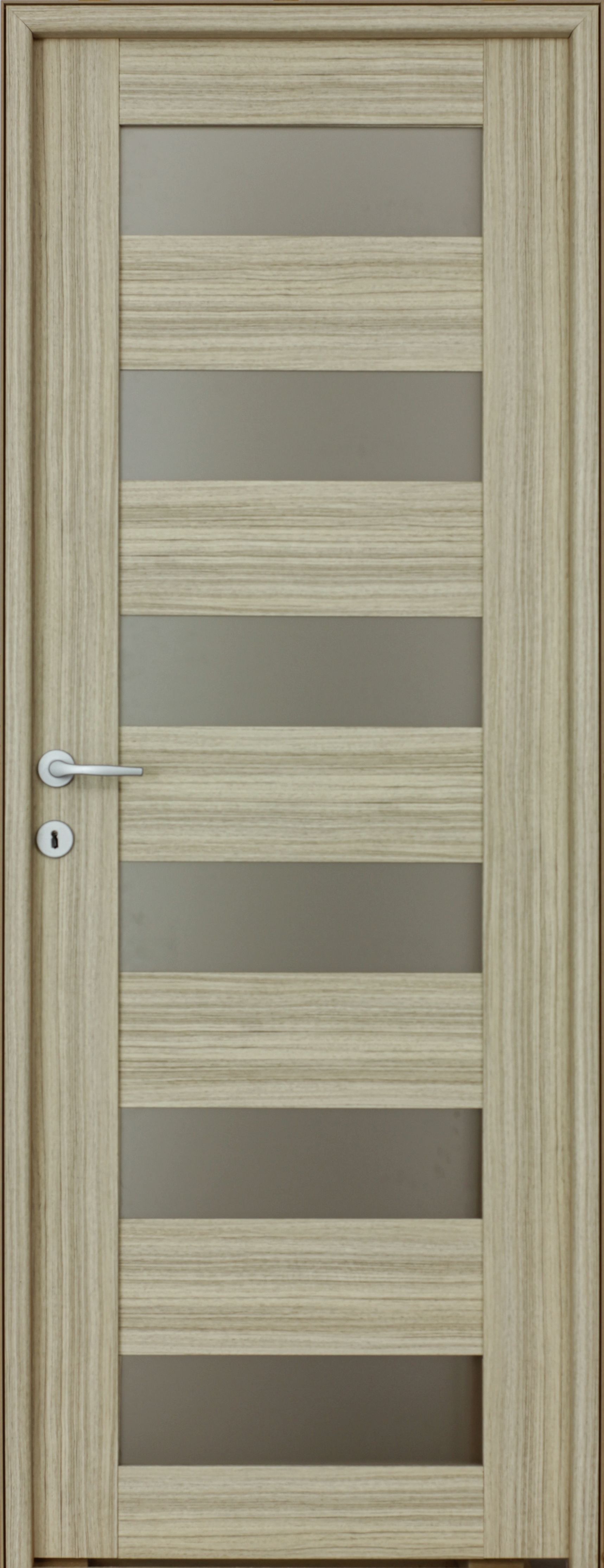 Usa de interior, geam, reversibila, PVC, 78 x 208 cm Trame