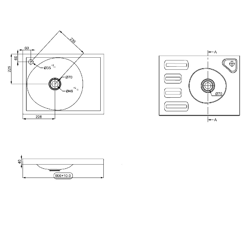 Lavoar baie, alb, 60Cm   GoodHome Kentia