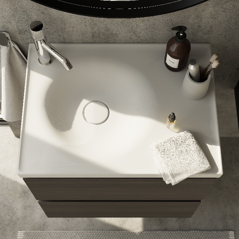 Lavoar baie, alb, 60Cm   GoodHome Kentia