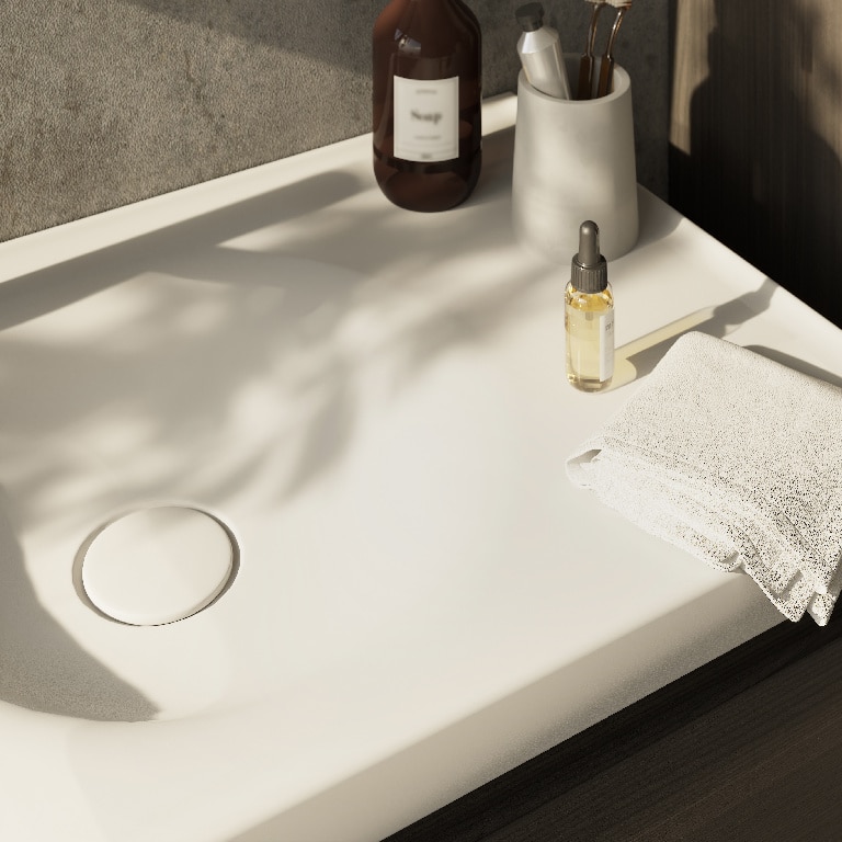 Lavoar baie, alb, 60Cm   GoodHome Kentia