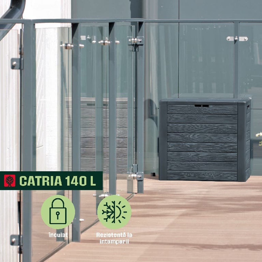 Lada depozitare gradina KLIKSTROM, 58.5 x 46 x 55 cm, antracit