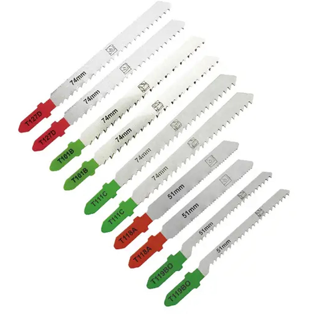 Set panze MAC ALLISTER 101396429, pentru fierastrau pendular, lemn si metal, 10 piese