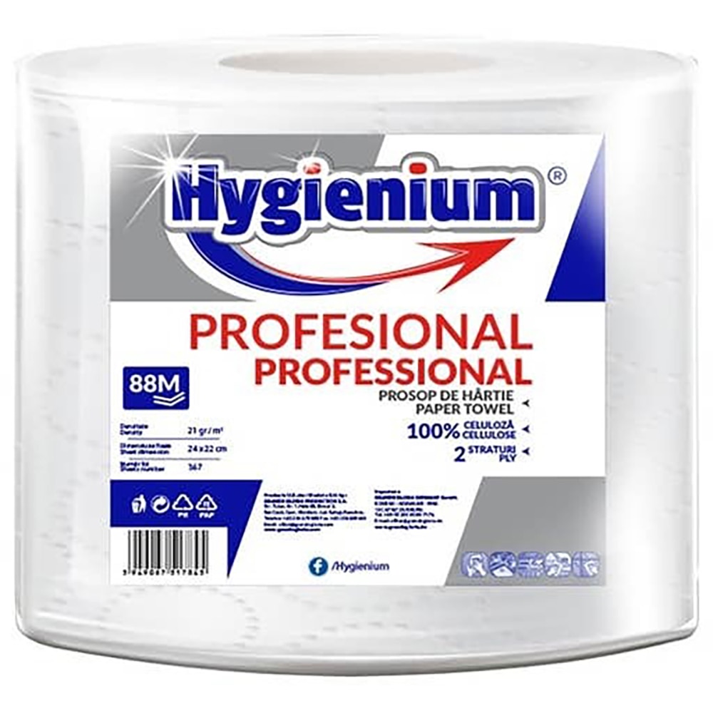 Prosoape de hartie HYGIENIUM Professional, 2 straturi, 1 rola, 88 m