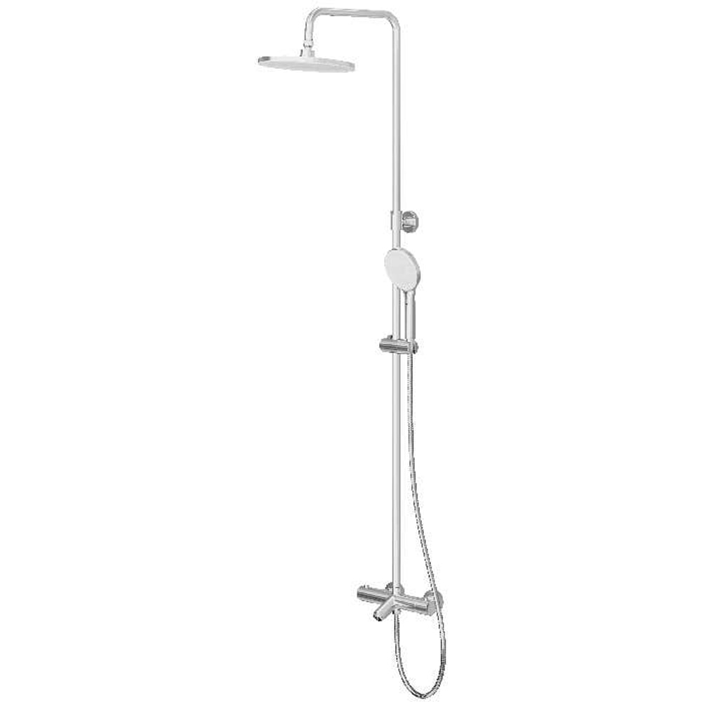 Sistem dus GOODHOME Anika, termostat, 3 functii, argintiu