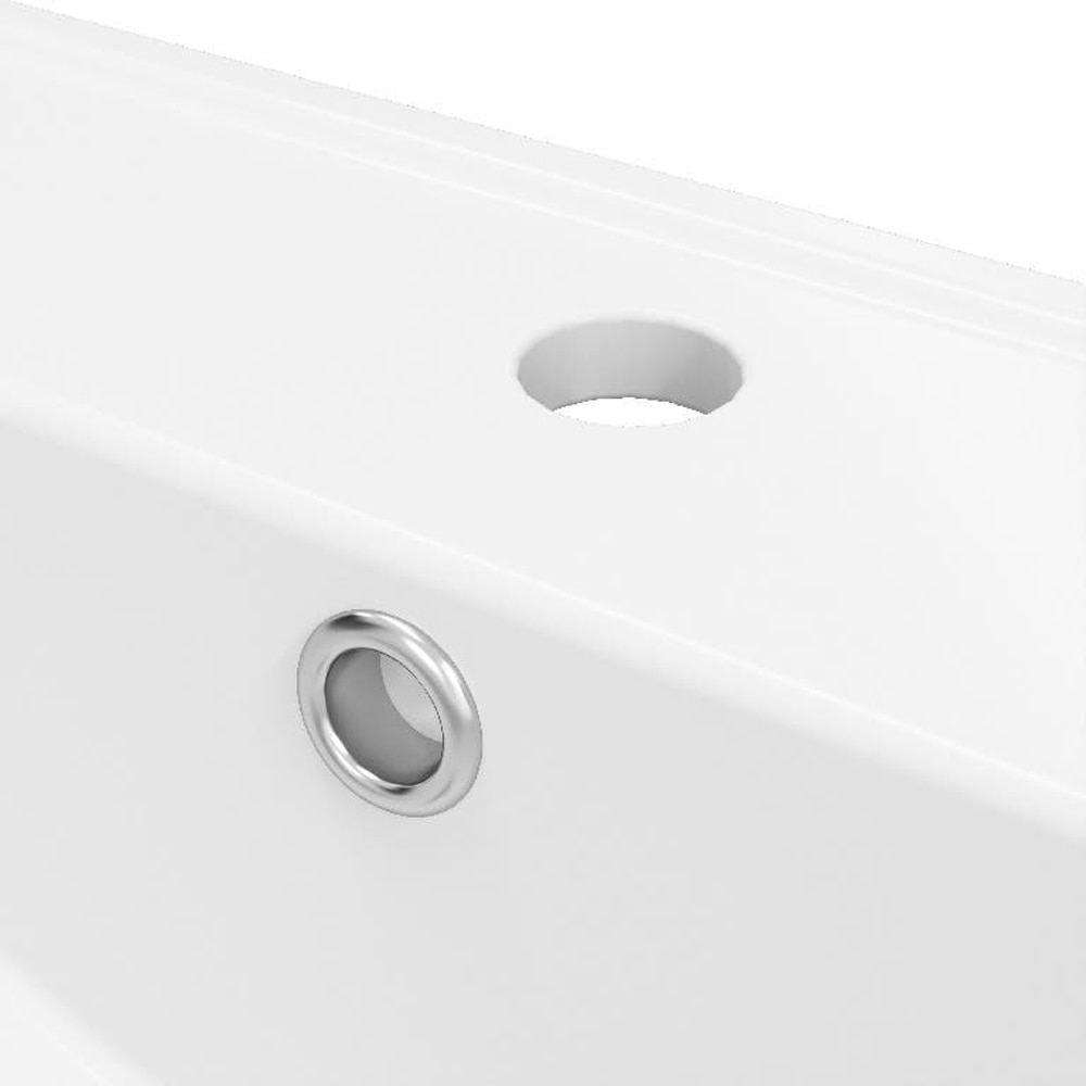 Lavoar baie GOODHOME Aruna, ceramica, 51.1 x 45.6 cm, alb lucios