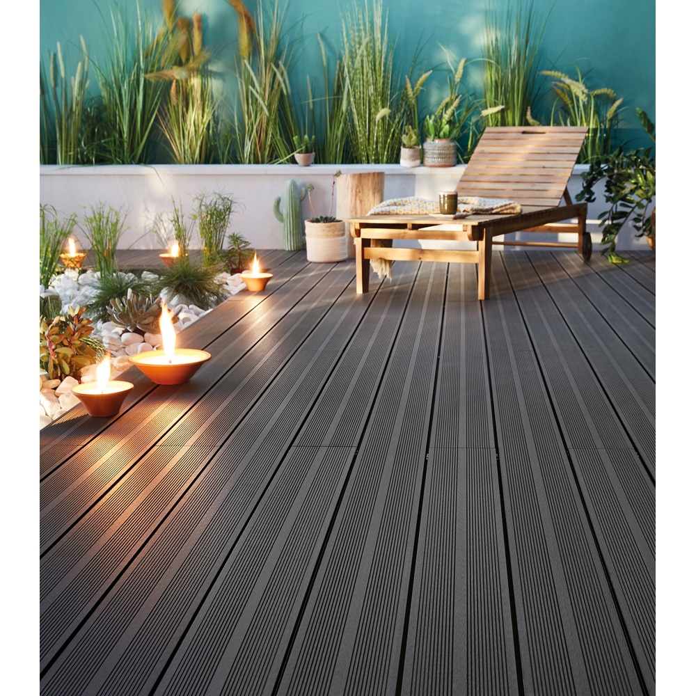 Placa KLIKSTROM WPC terasa, 220x14.5 cm, grosime 2.1 cm, gri antracit