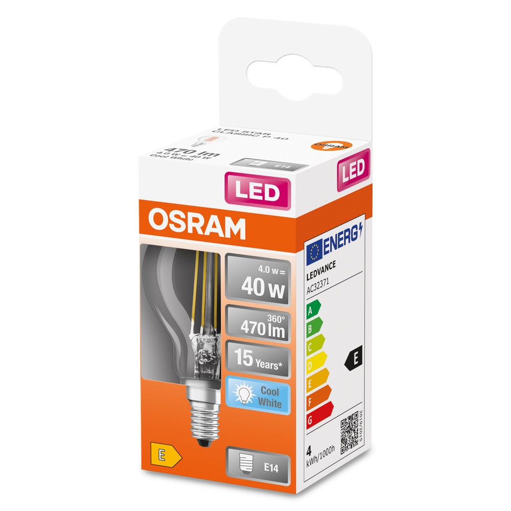 Bec LED, lumina neutra, 4 W  Ledvance