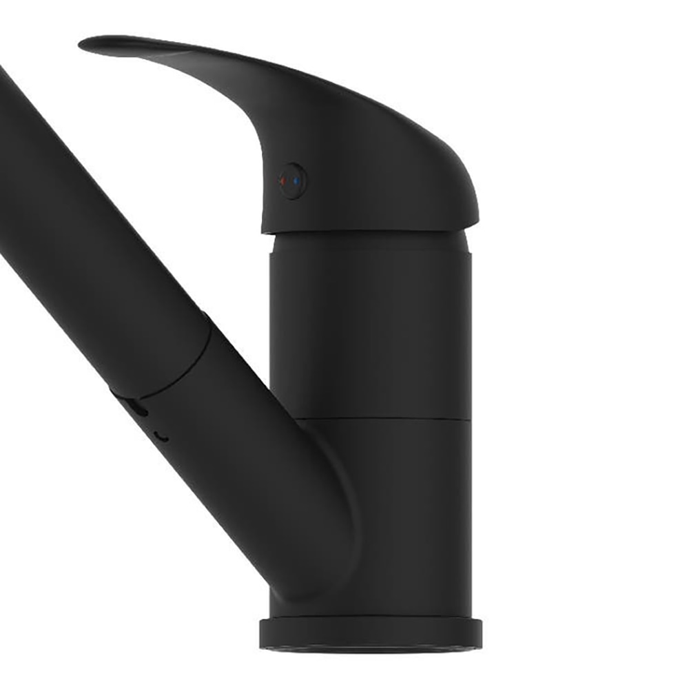 Baterie bucatarie GOODHOME Mokau, alama, negru