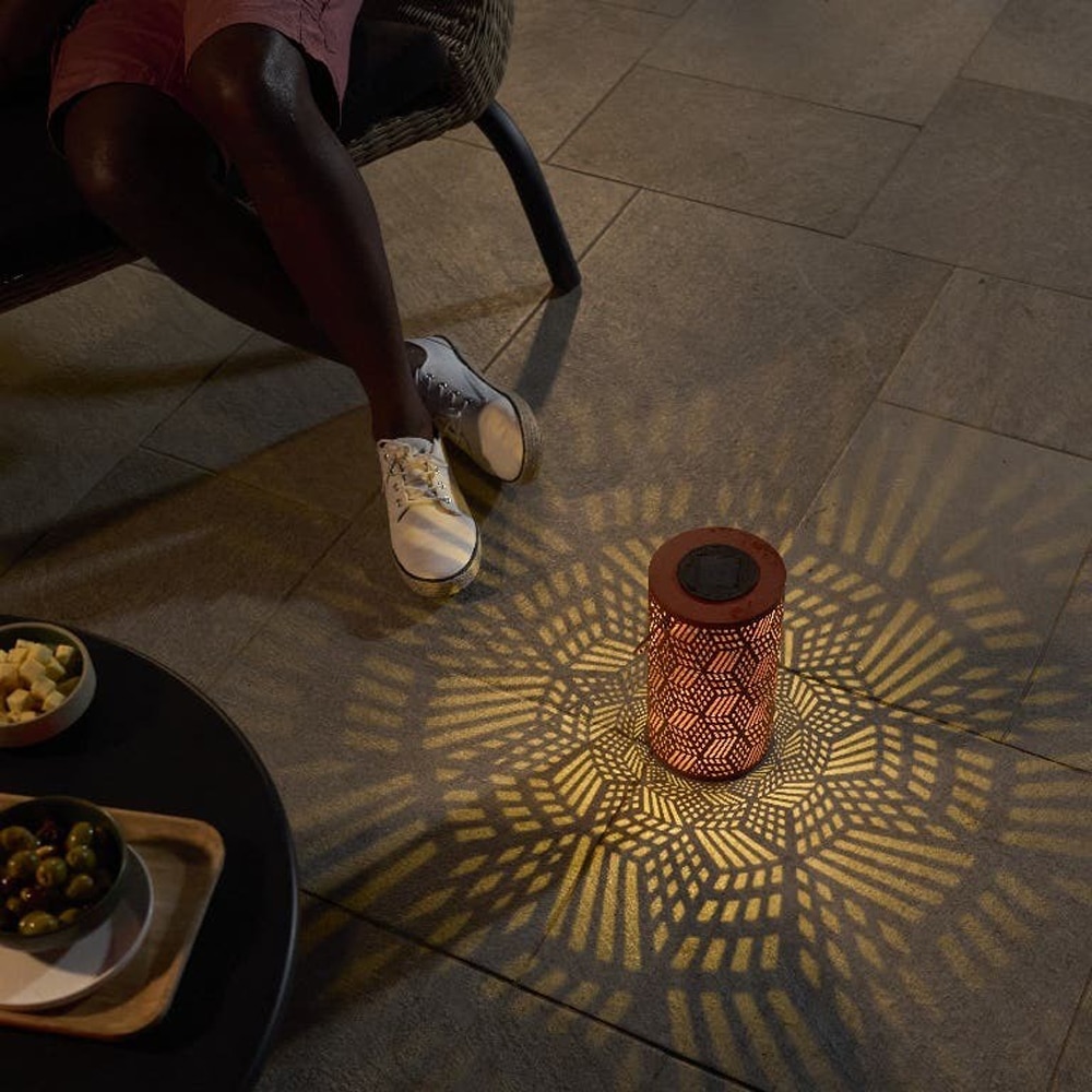 Lampa solara, IP44, 600 mAh, rosu