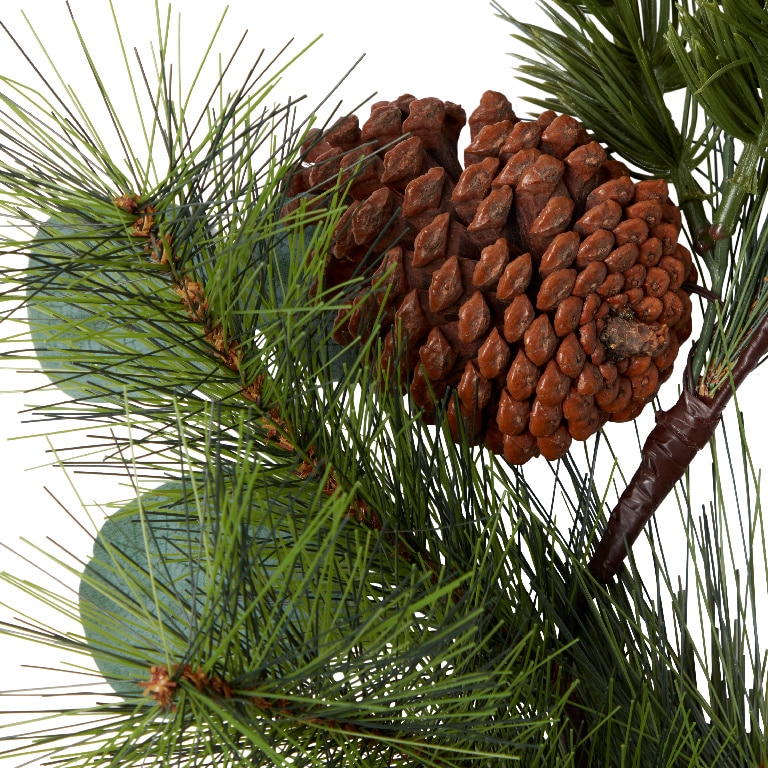 Ghirlanda artificiala merisoare si conuri, 1.8 m, verde