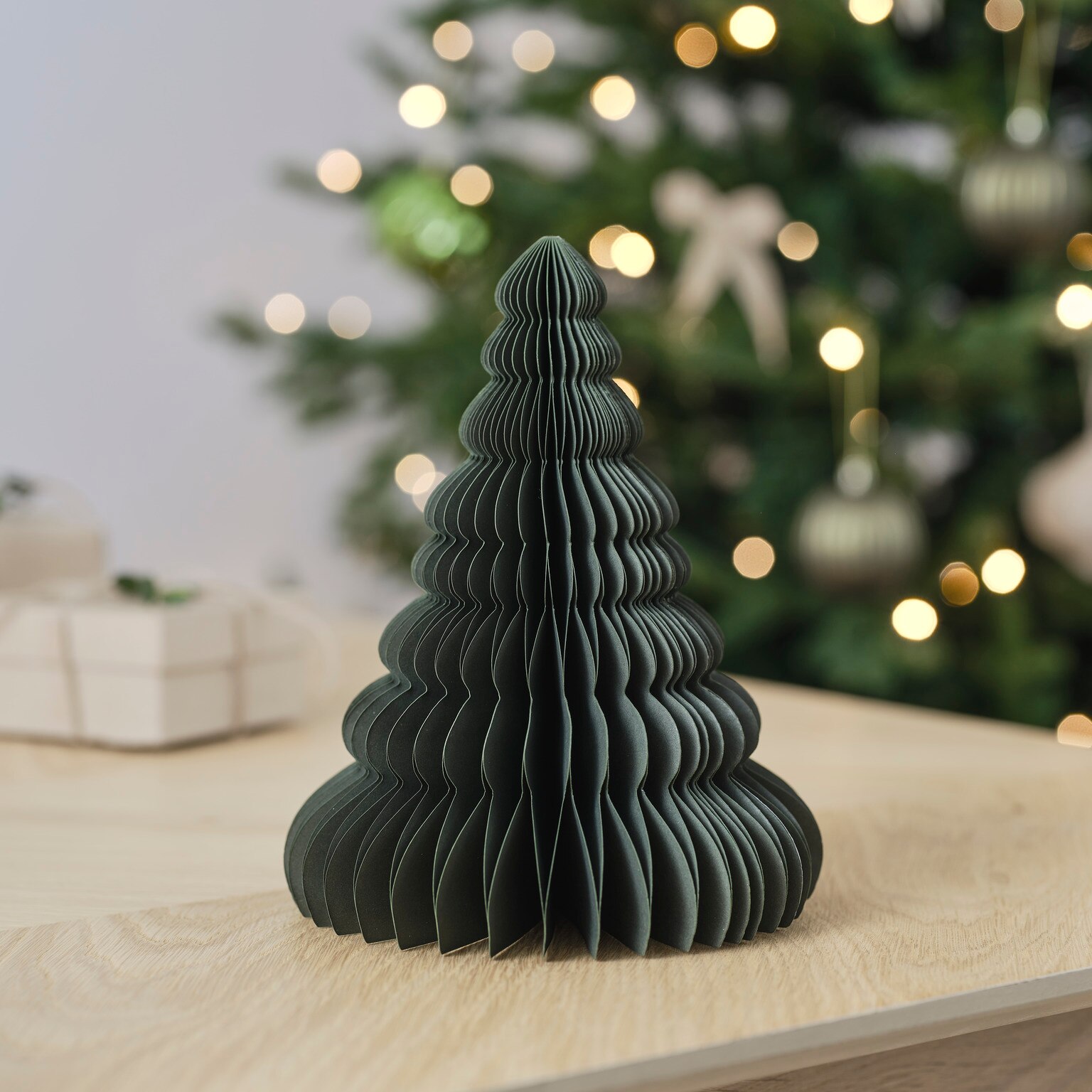 Decoratiune Craciun Arbore, hartie, 20 cm, verde