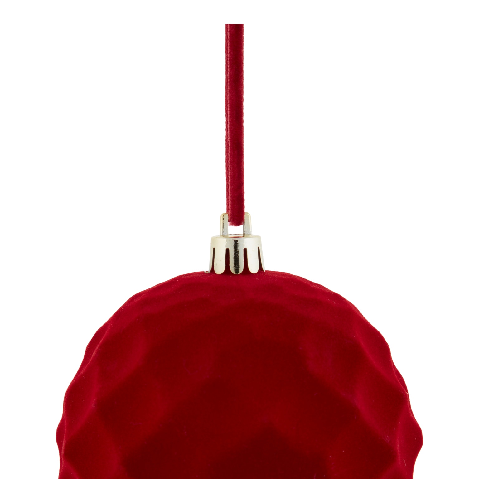 Glob de Craciun Diamant, 8 cm, rosu