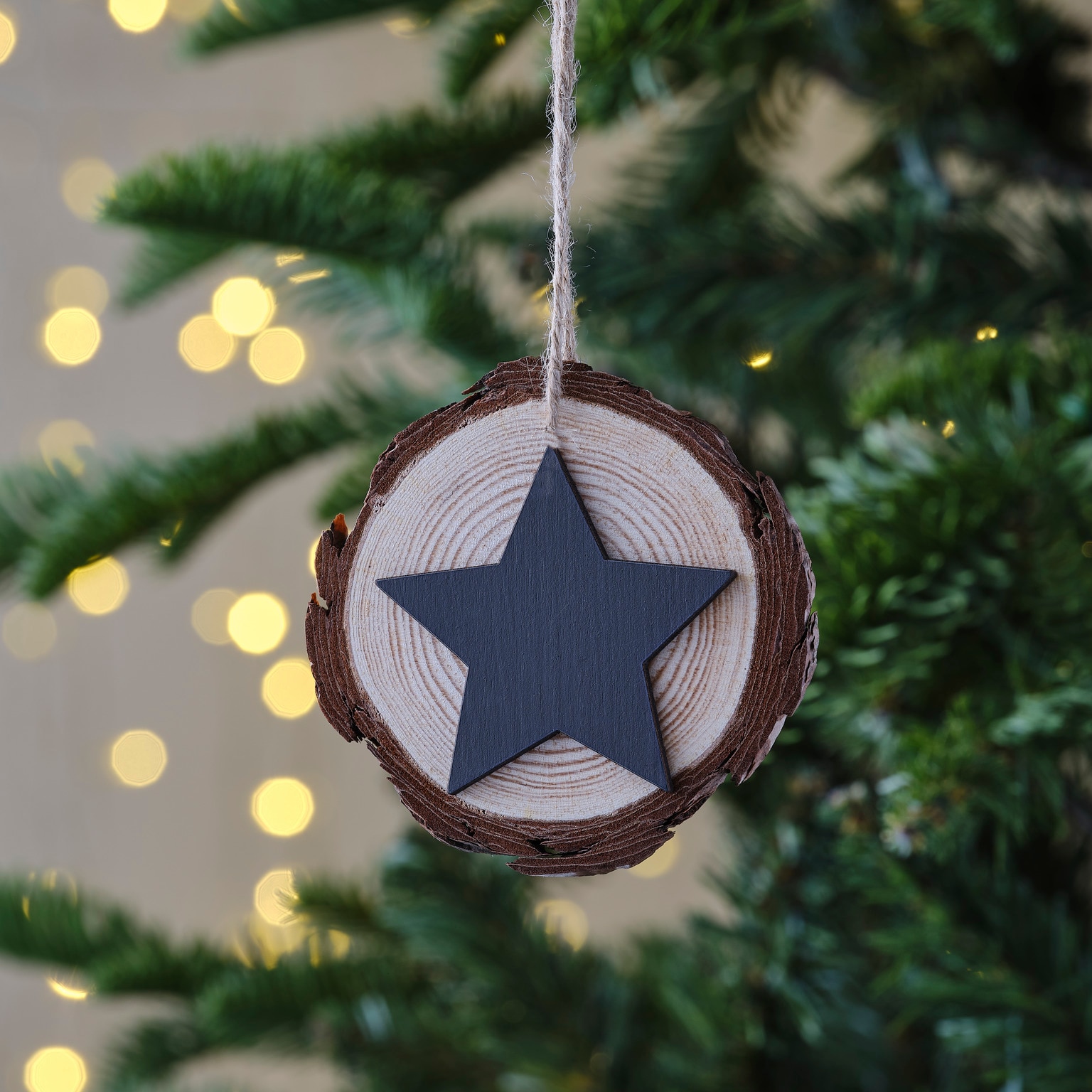 Decoratiune brad Steluta, 8 cm, verde inchis