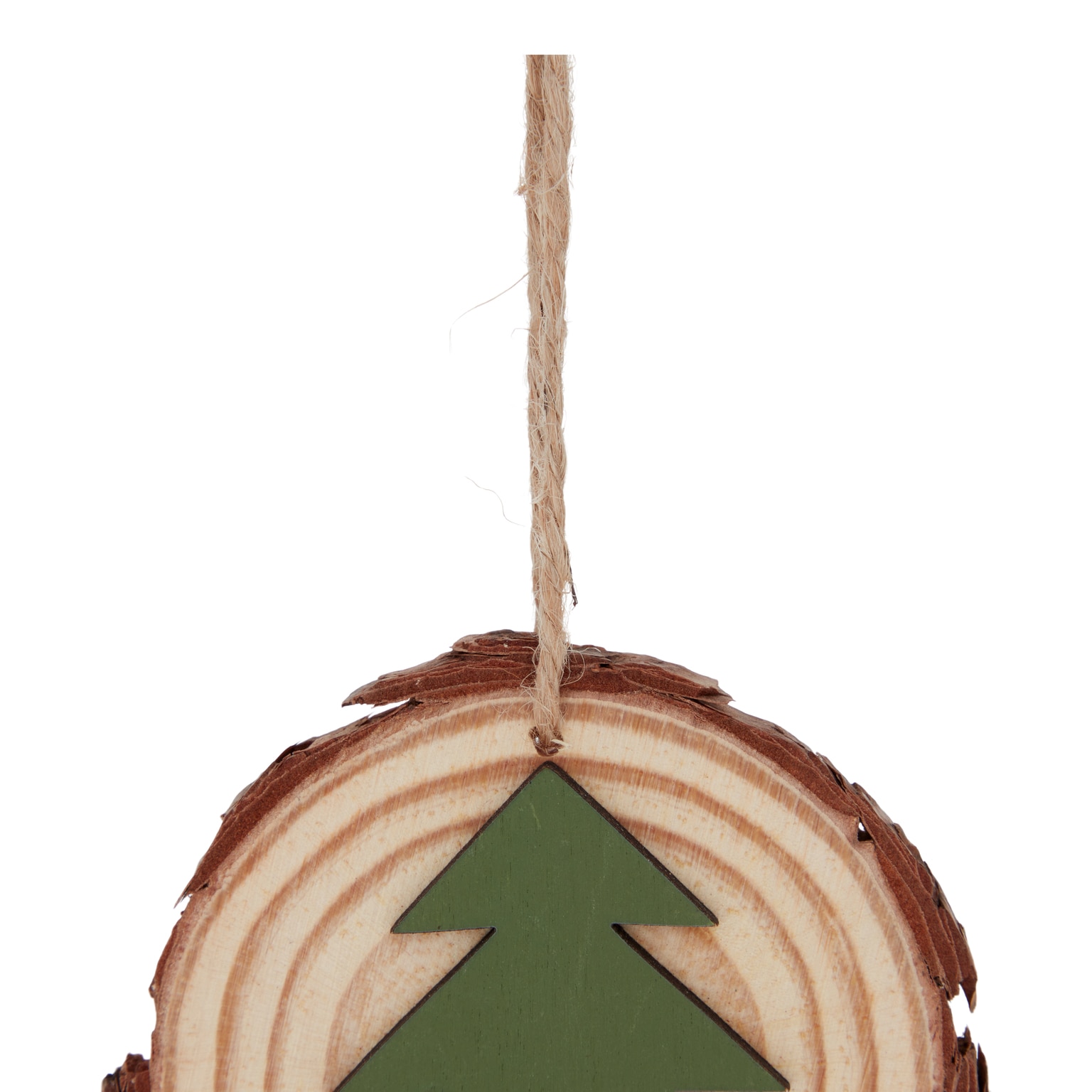 Decoratiune brad, 8 cm, maro-verde