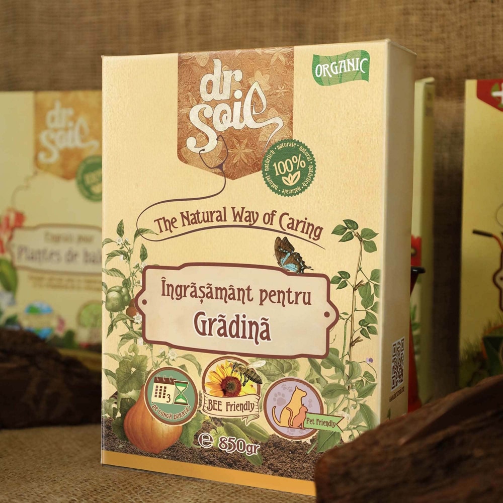 Lava vulcanica Dr. Soil, ameliorator sol, pietricele, pentru plante ornamentale, flori, legume, arbusti fructiferi, 1 l