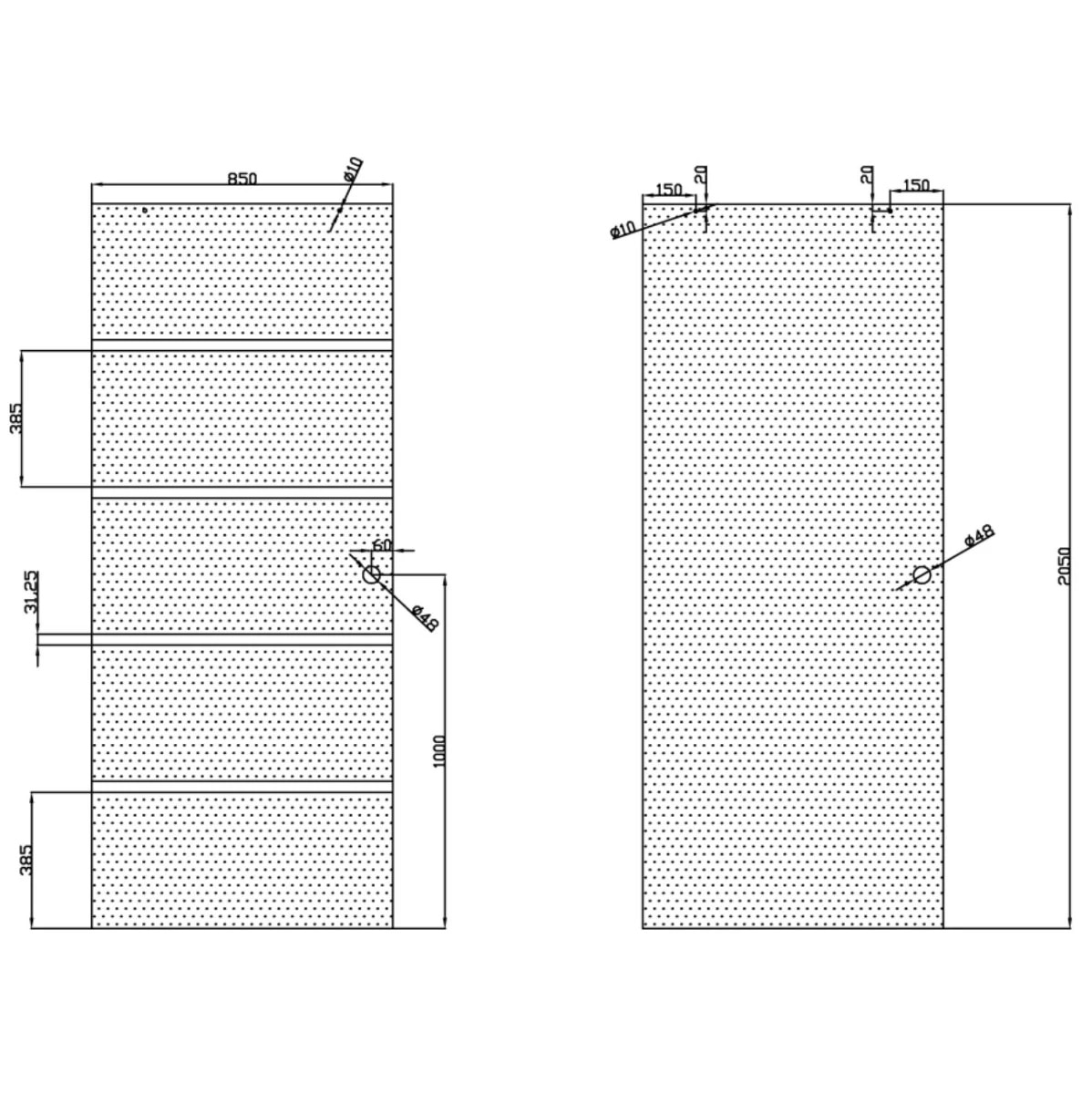 Panou usa culisanta, sticla securizata, 85 x 205 x 0.8 cm