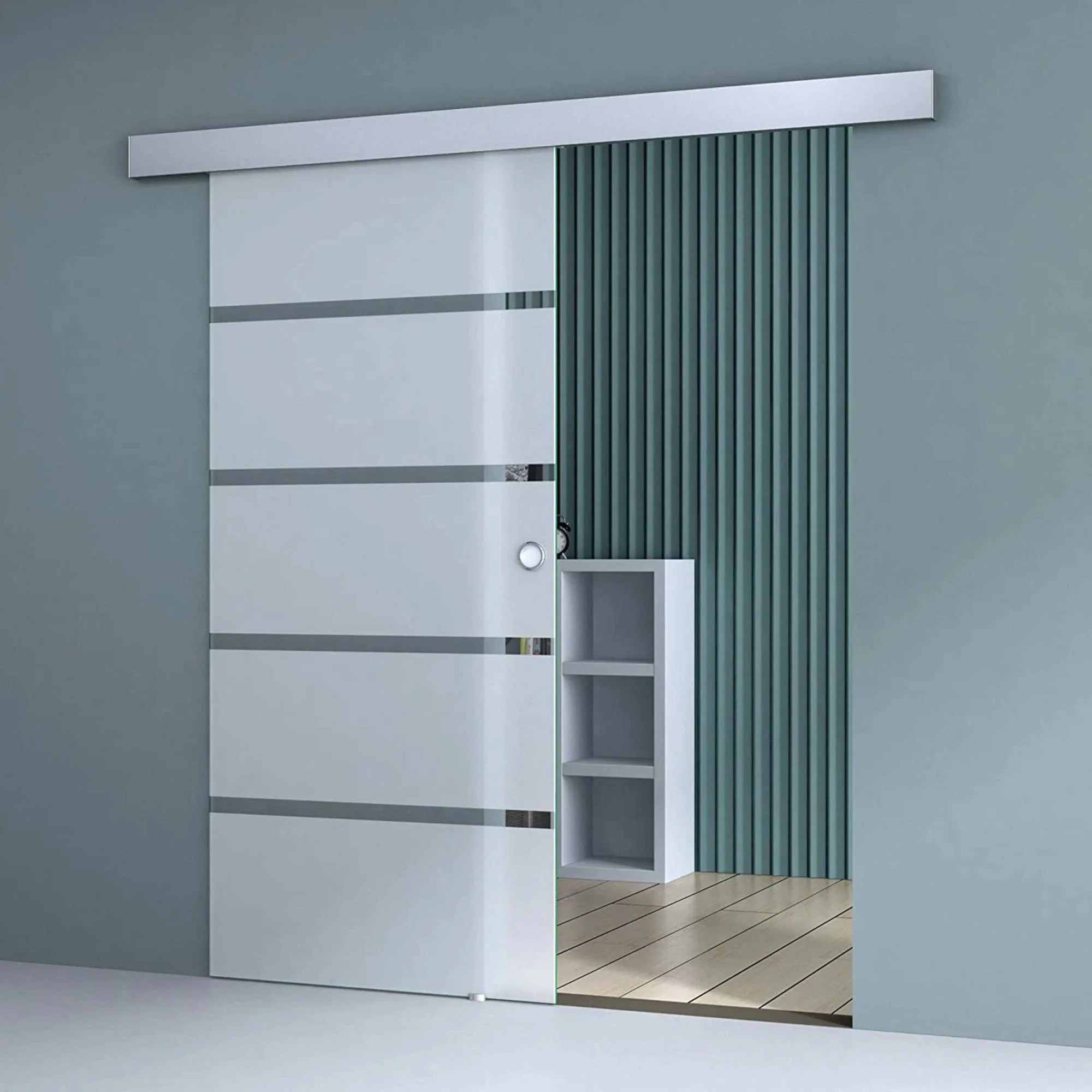 Panou usa culisanta, sticla securizata, 85 x 205 x 0.8 cm