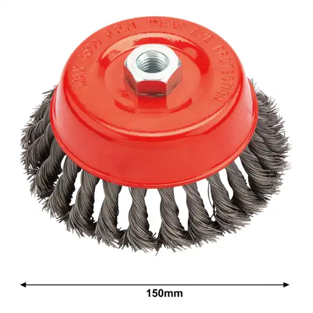 Perie cupa de sarma rasucita MAC ALLISTER 101405633, 150mm