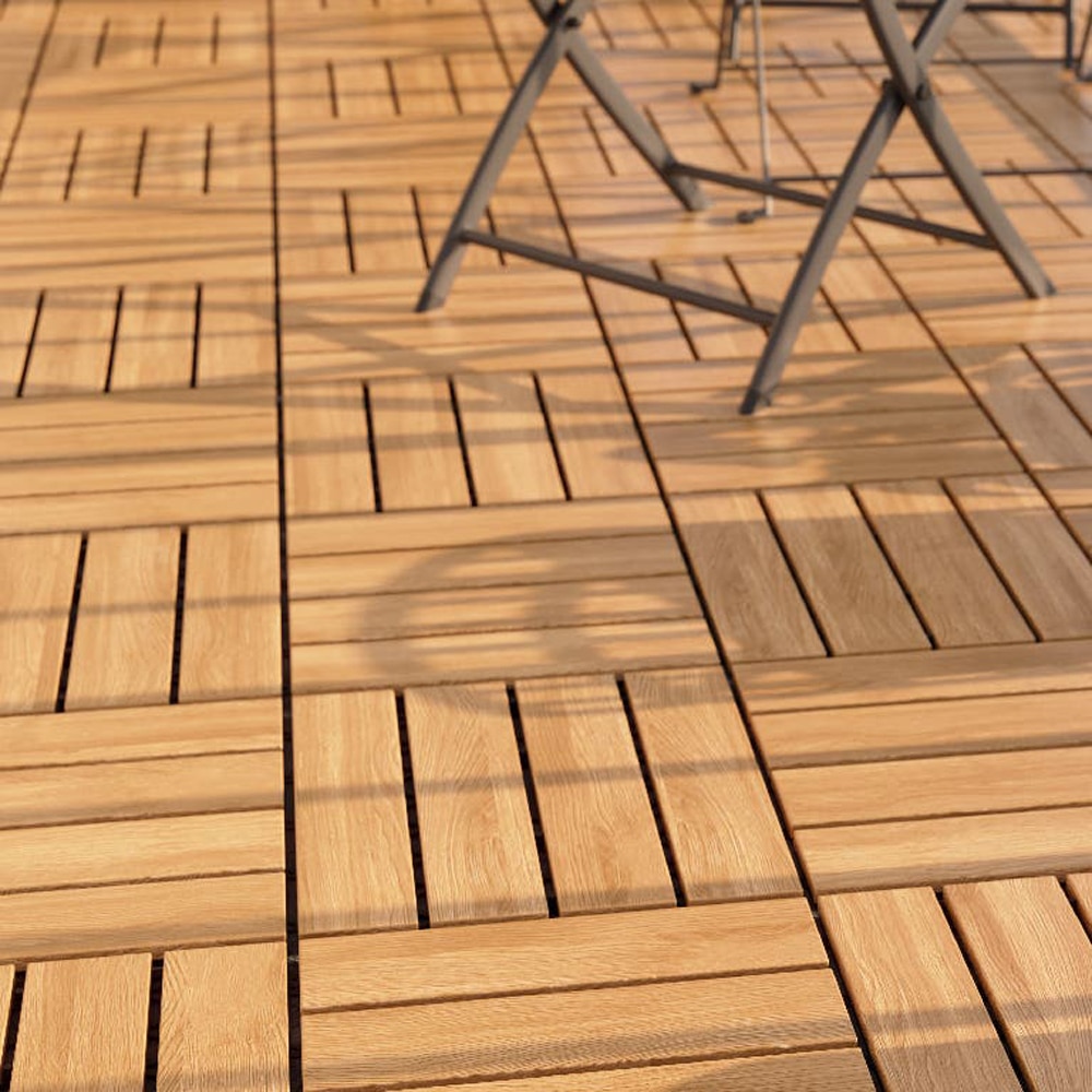 Set placi pentru pardoseala/dusumea, compozit, maro, 30 x 30 x 2.4 cm, maro, 4 buc