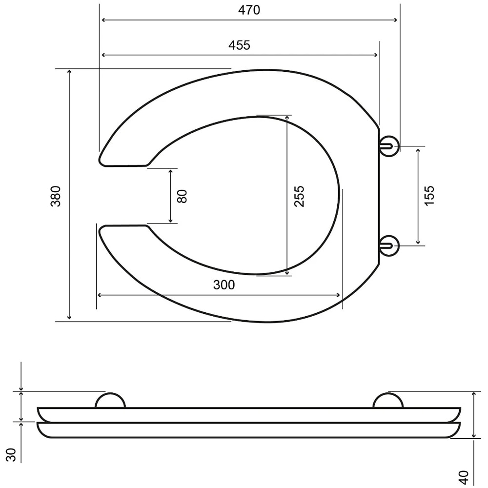 Capac bideu GOMAN D0552/01, duroplast, alb